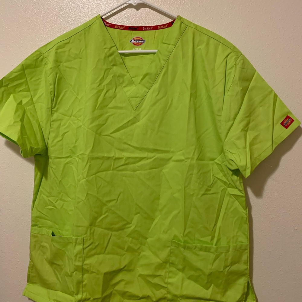Neon unisex dickies scrub top